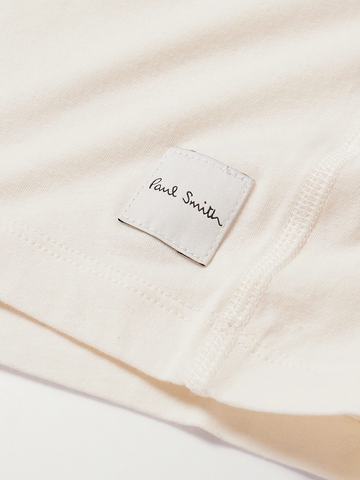 Shop Paul Smith Logo-appliquéd Cotton-jersey Pyjama T-shirt In Neutrals
