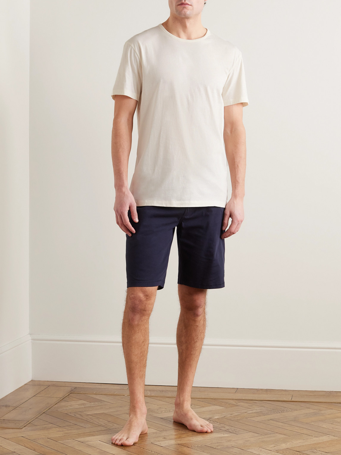 Shop Paul Smith Logo-appliquéd Cotton-jersey Pyjama T-shirt In Neutrals