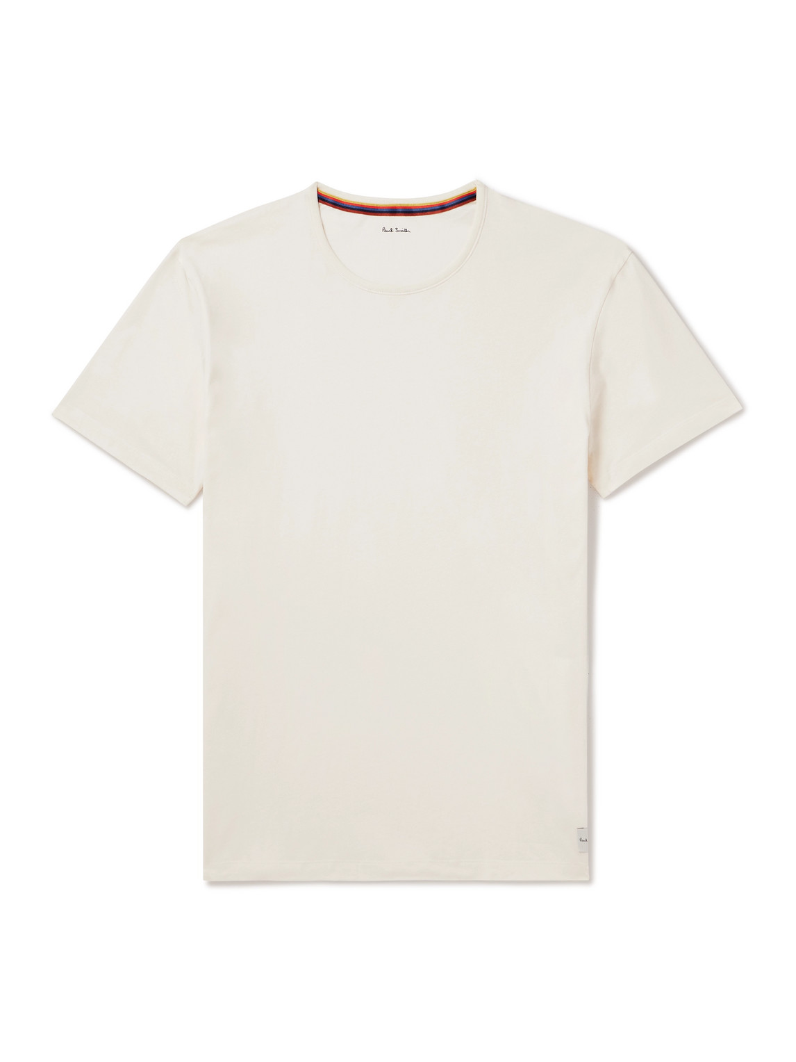 Paul Smith Logo-appliquéd Cotton-jersey Pyjama T-shirt In Neutrals