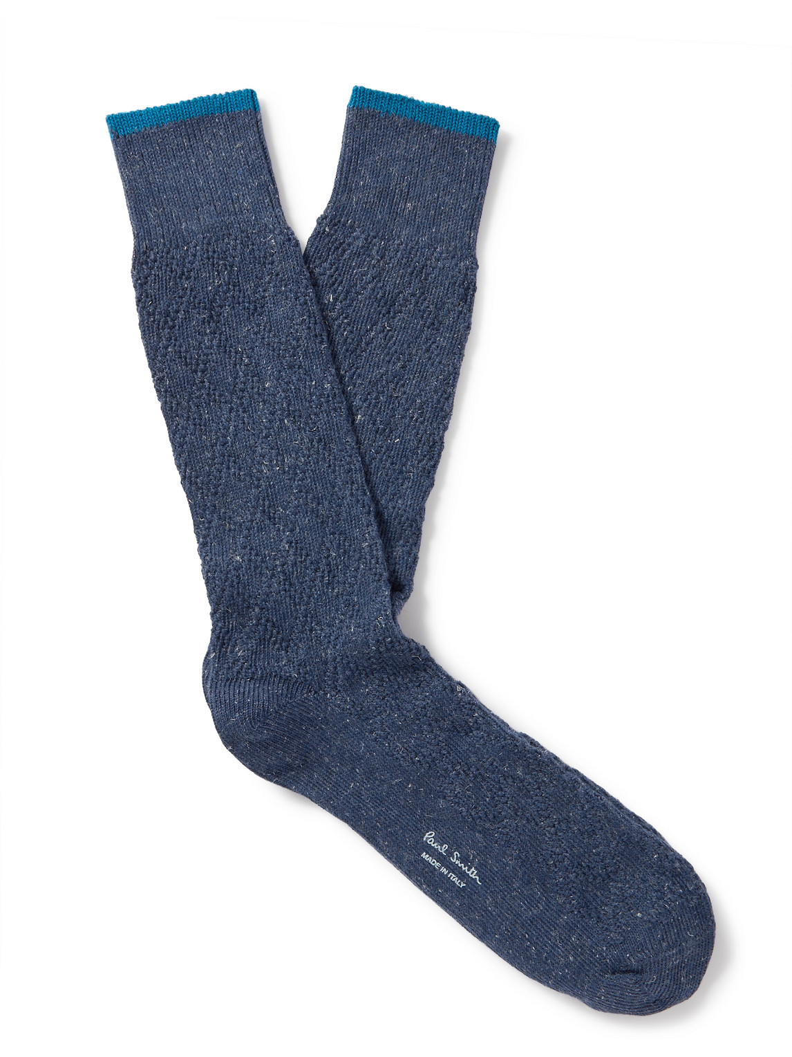 Paul Smith Edward Logo-print Cotton-blend Socks In Blue