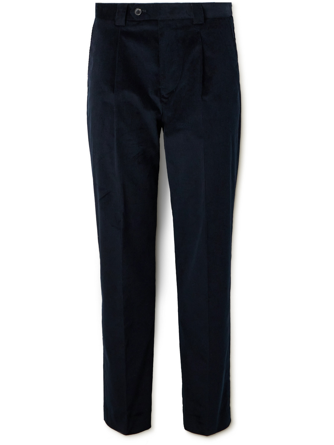 Paul Smith Pienza Stretch Cotton And Wool-blend Corduroy Suit Trousers In Blue
