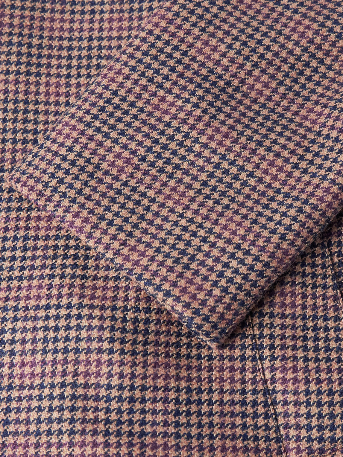 Shop Paul Smith Houndstooth Wool-tweed Coat In Brown