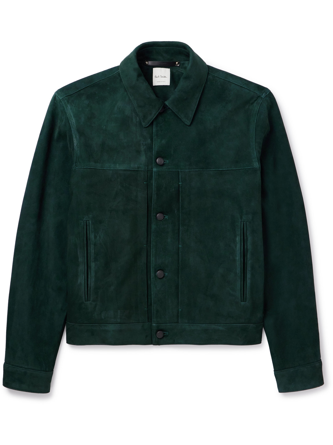 Paul Smith Suede Jacket In Green