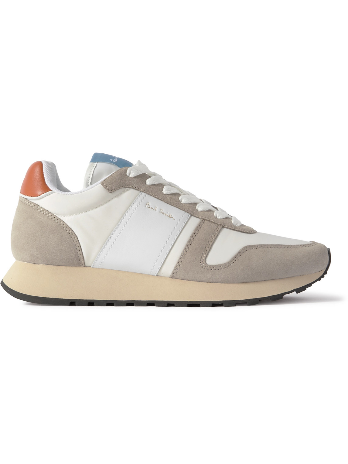 Paul Smith Eighties Leather And Suede Trainers In Neutrals