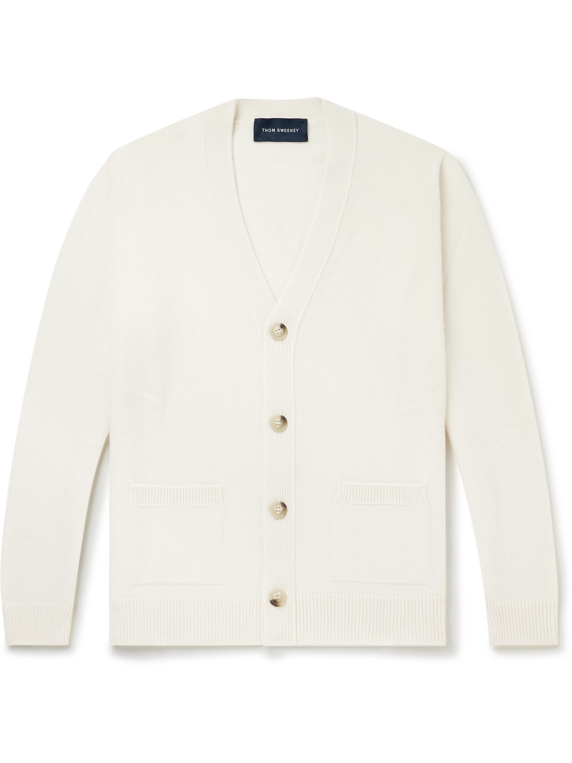 Thom Sweeney Wool And Cashmere-blend Cardigan In White
