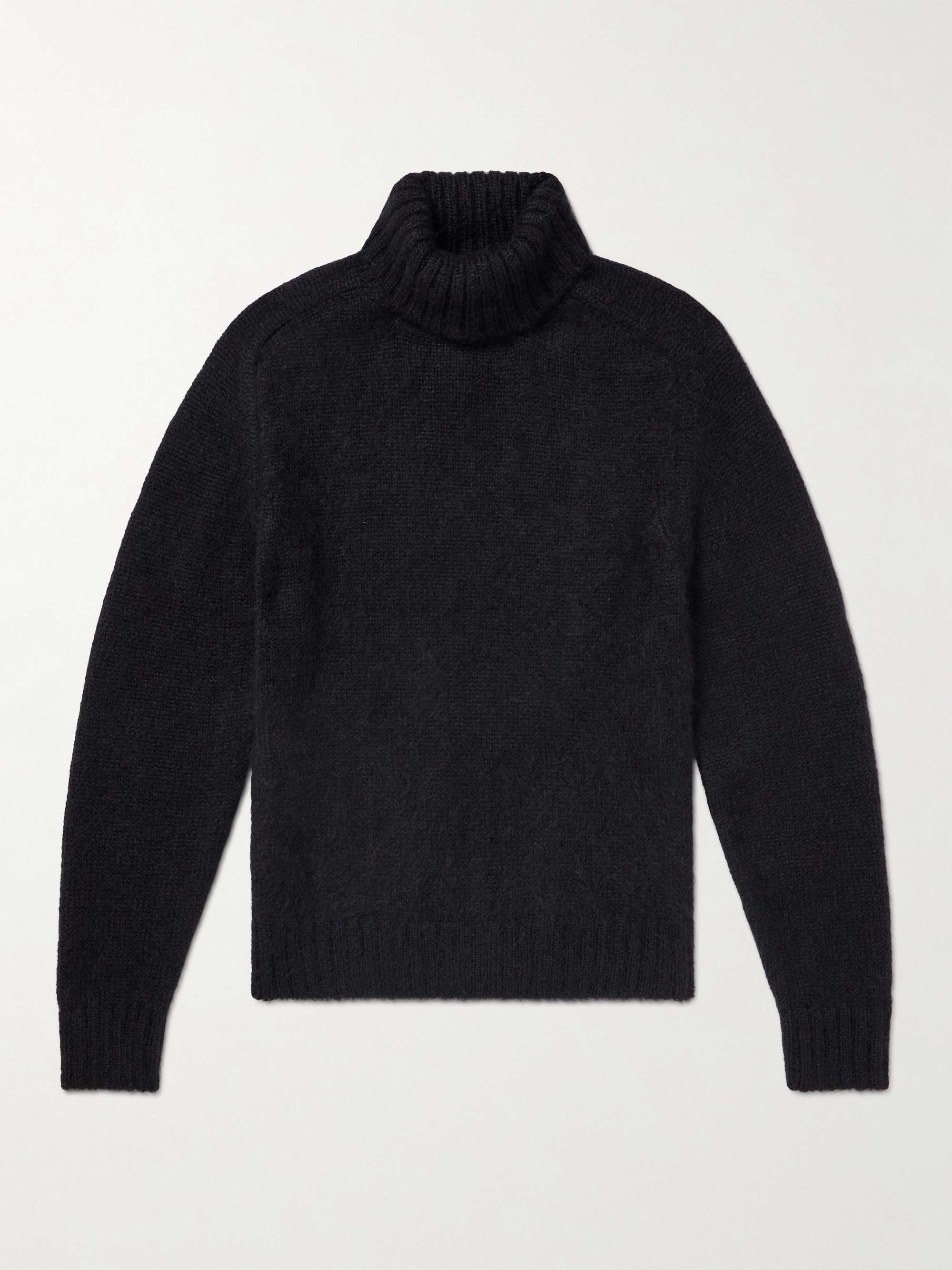 TOM FORD Brushed Ribbed Mohair and Silk-Blend Rollneck Sweater for Men ...