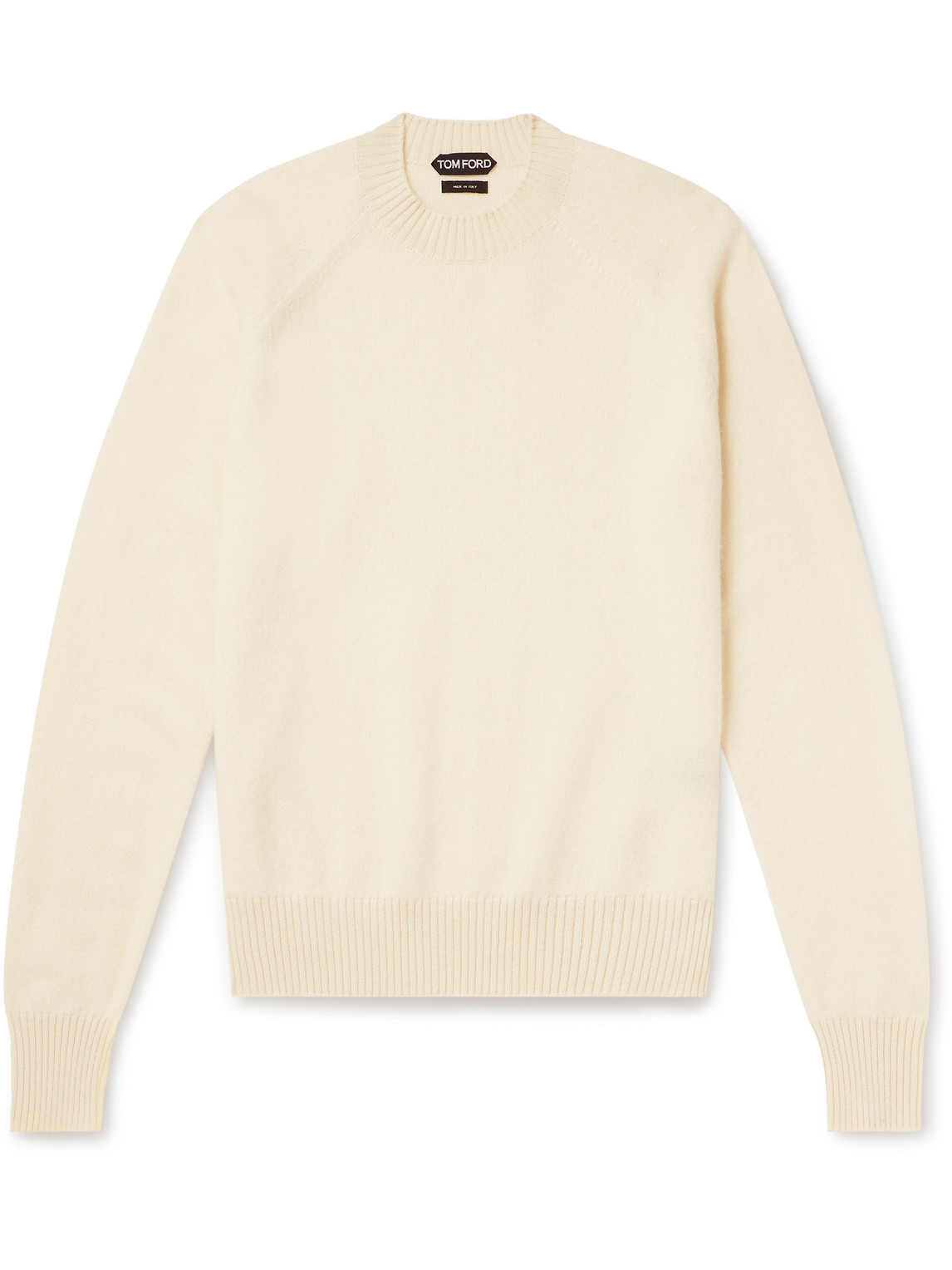 Tom Ford Wool And Cashmere-blend Sweater In White