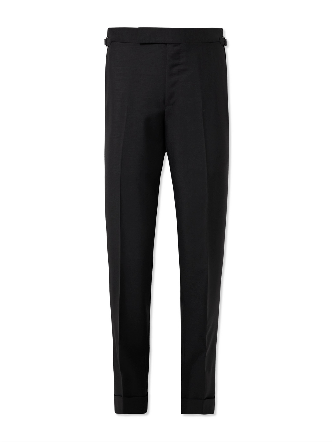 Tom Ford O'connor Slim-fit Mohair And Wool-blend Trousers In Black