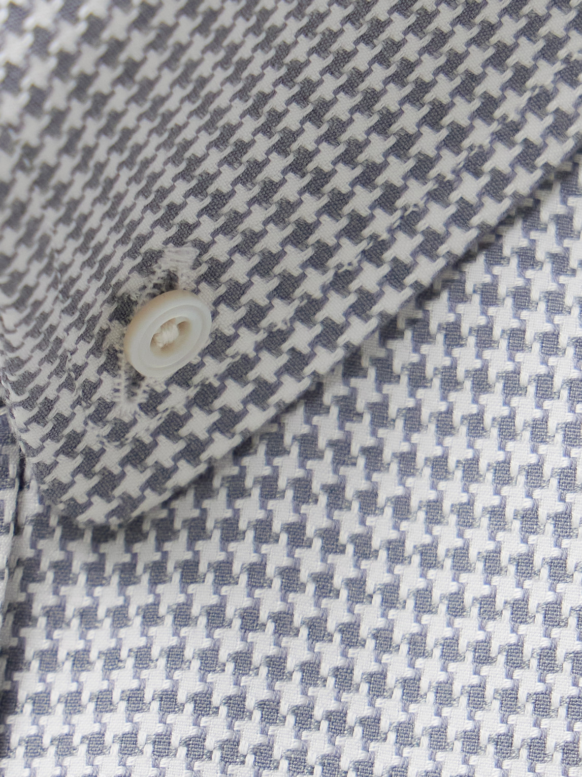  Tom Ford - Slim-fit Button-down Collar Puppytooth Cotton And Lyocell-blend Shirt - Men - Gray - Eu 39 