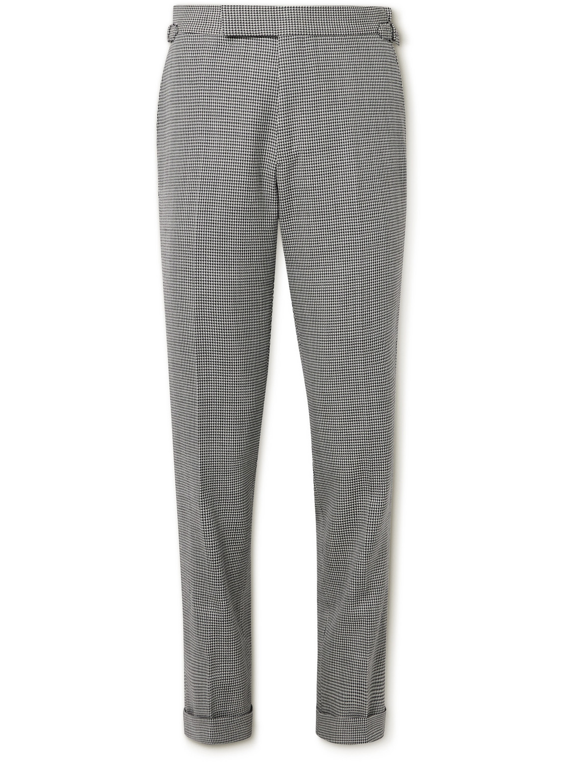 Tom Ford O'connor Slim-fit Puppytooth Wool Suit Trousers In Black