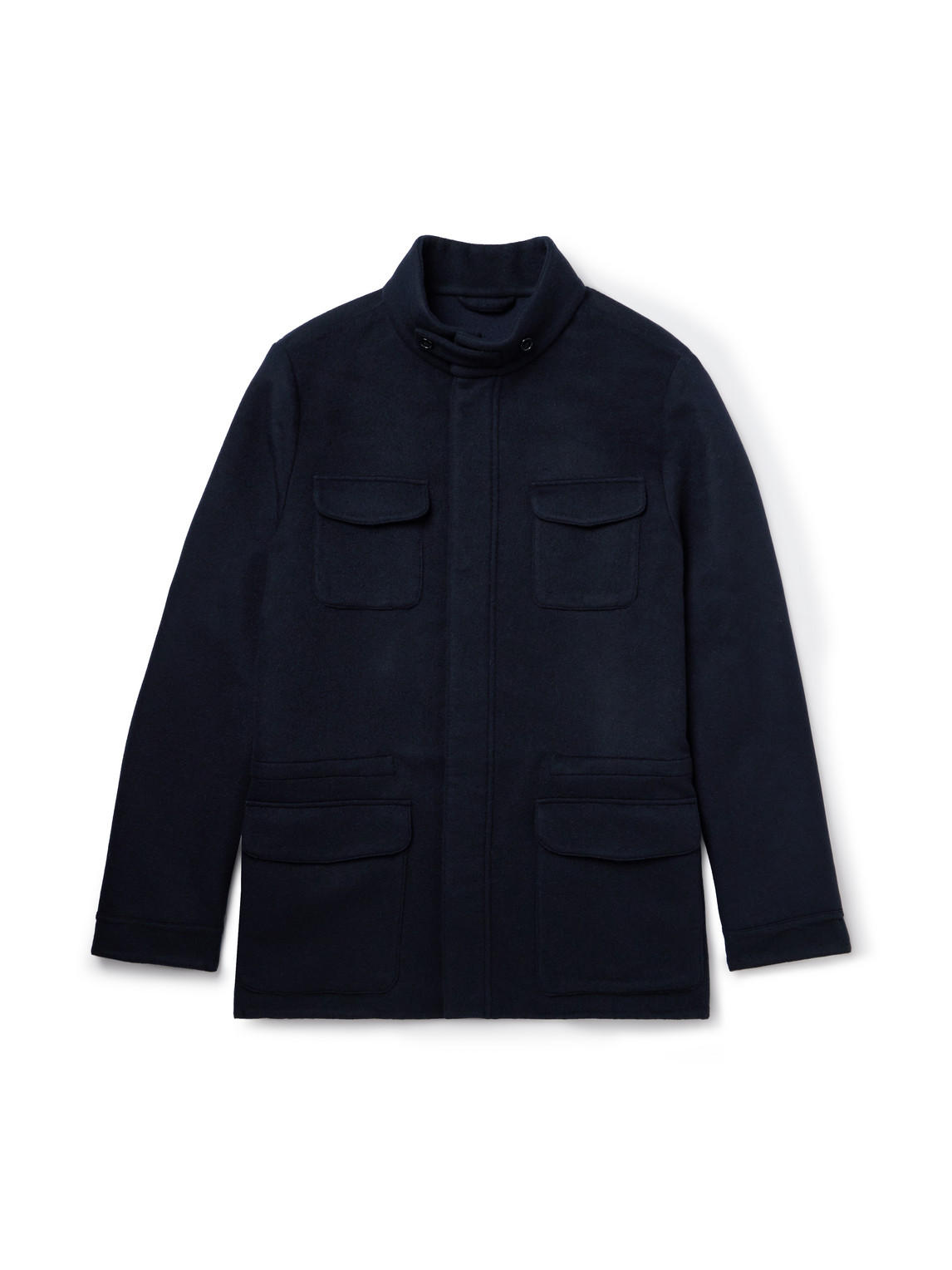 Wool and Cashmere-Blend Car Coat