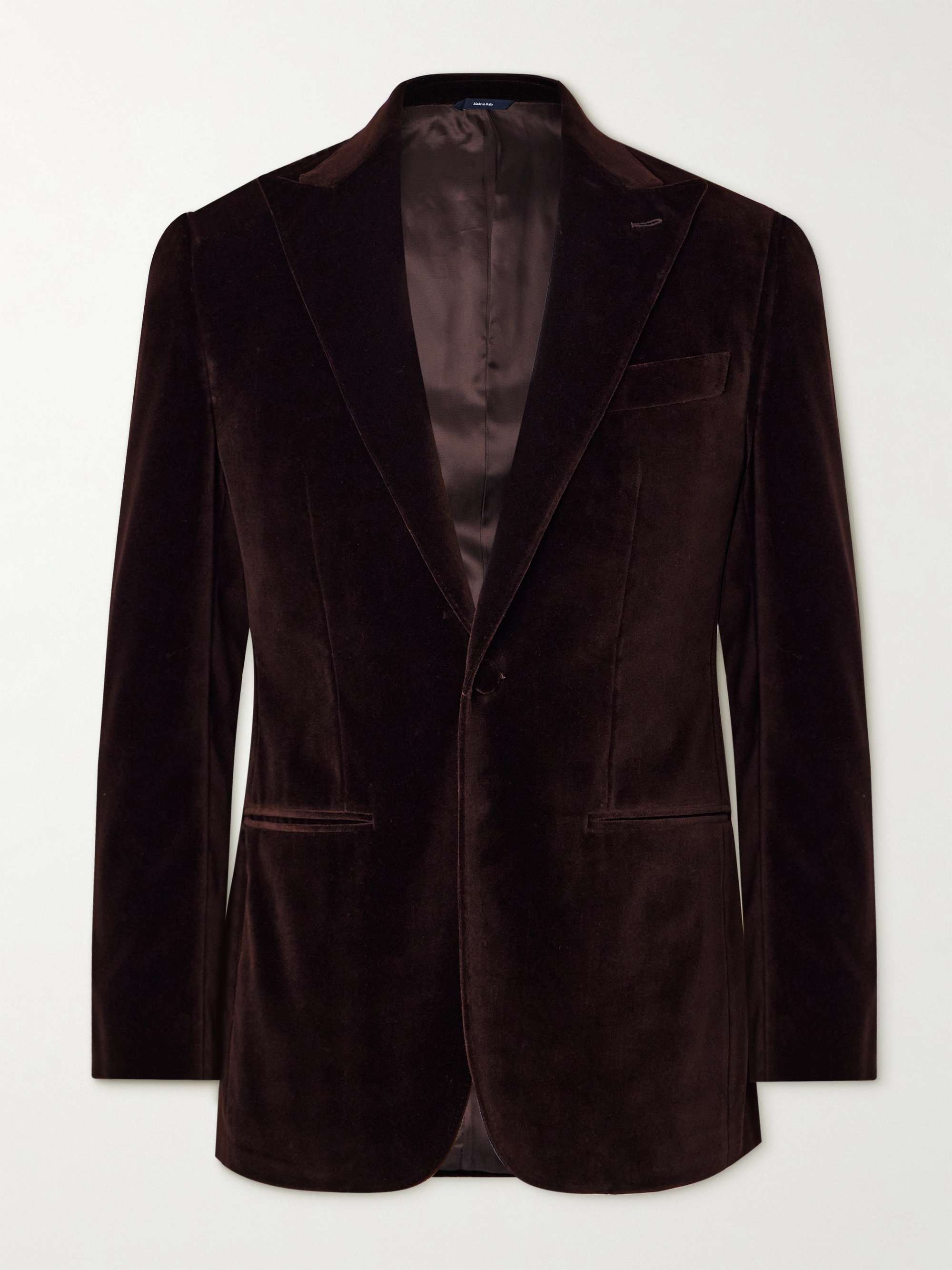 THOM SWEENEY Cotton and Modal-Blend Velvet Tuxedo Jacket for Men | MR ...