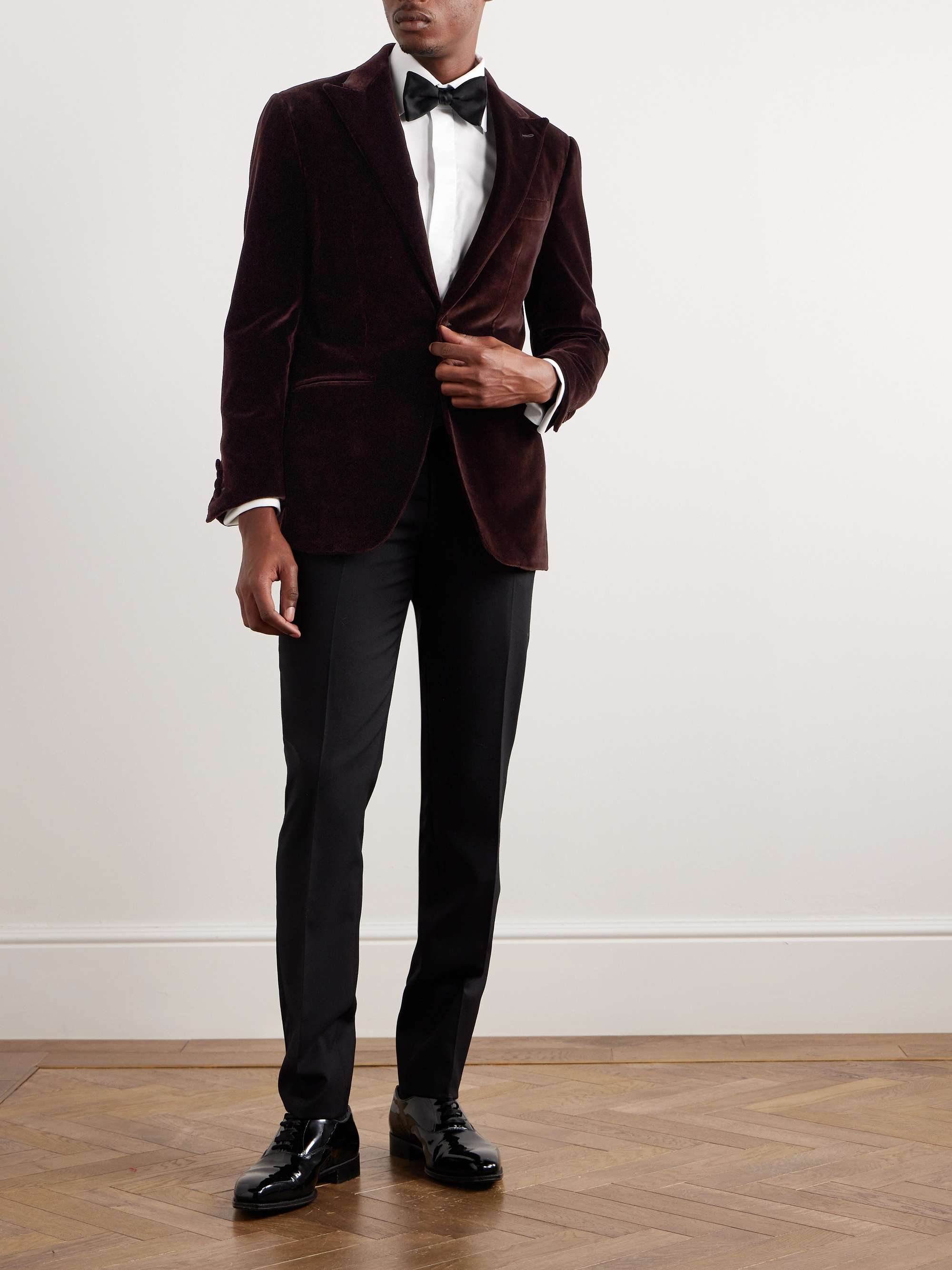 THOM SWEENEY Cotton and Modal-Blend Velvet Tuxedo Jacket for Men | MR ...