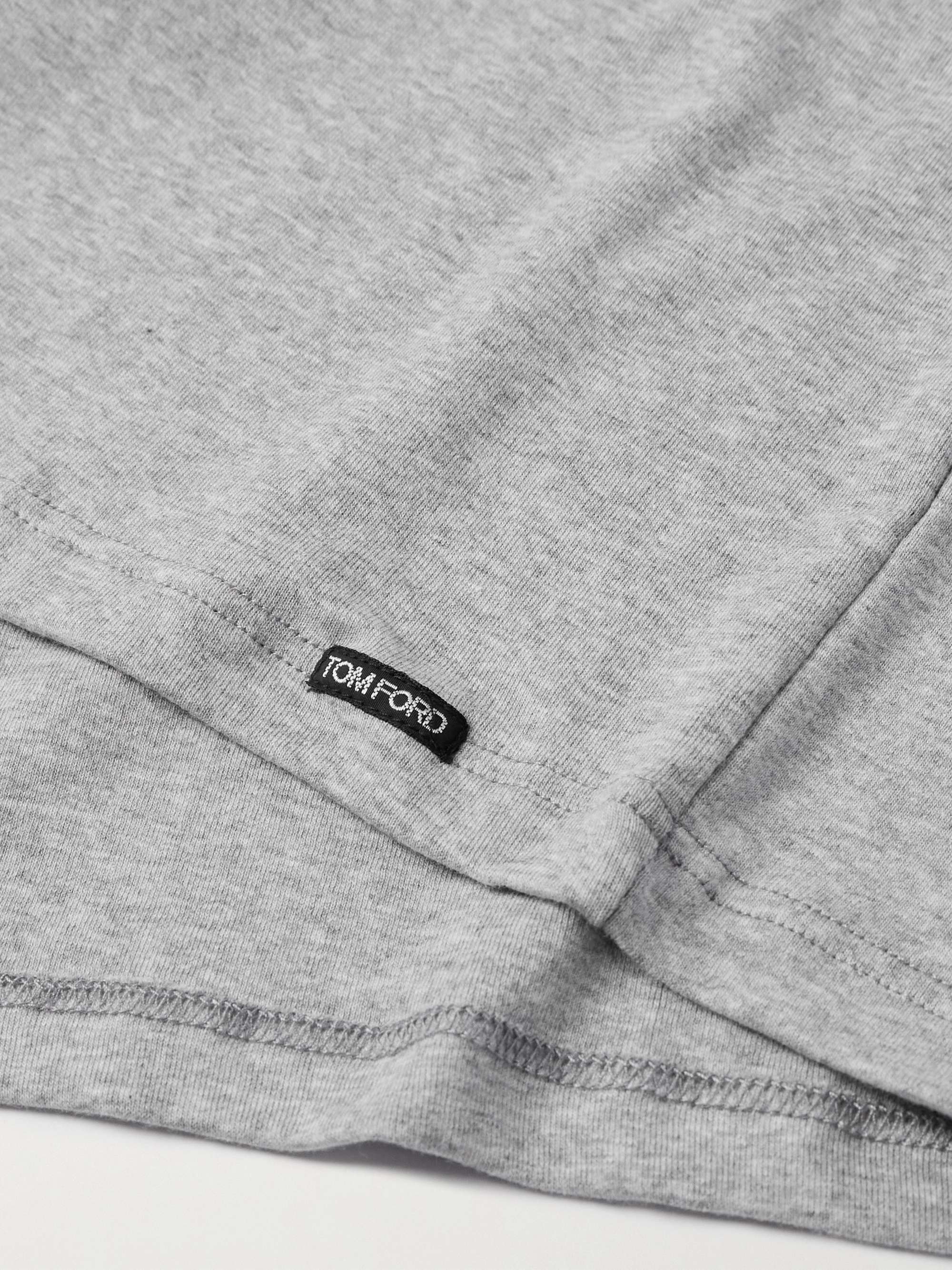 TOM FORD Stretch-Cotton Jersey Henley Pyjama T-Shirt