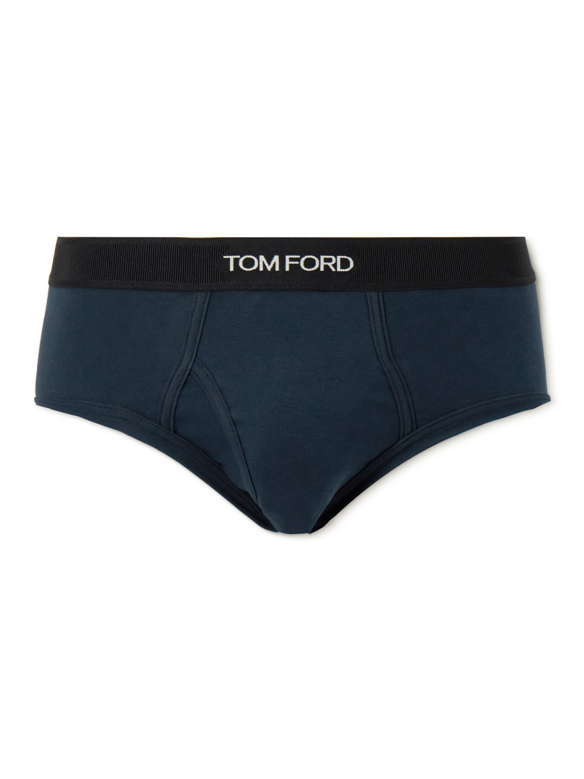 Tom Ford Stretch-cotton Briefs In Blue