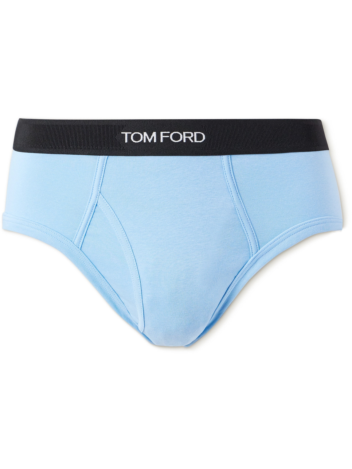 Tom Ford Stretch-cotton Briefs In Blue