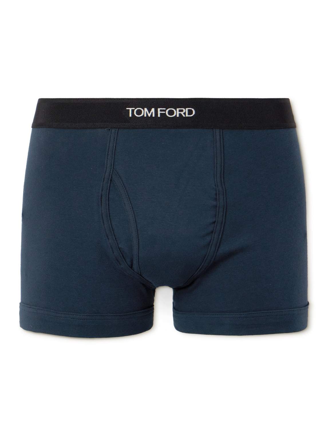 Shop Tom Ford Stretch-cotton Jersey Boxer Briefs In Blue