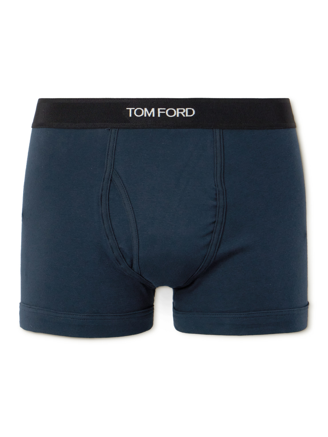 Tom Ford Cotton Stretch Jersey Boxer Briefs In Blue