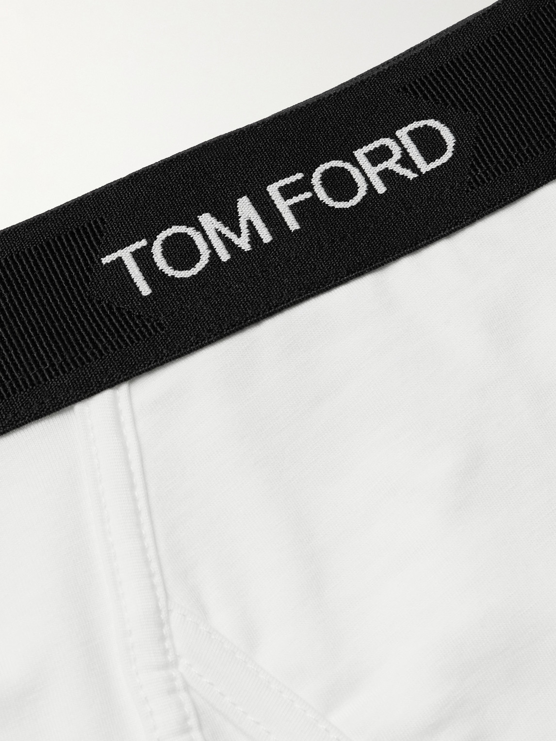 Shop Tom Ford Two-pack Stretch Cotton And Modal-blend Briefs In White