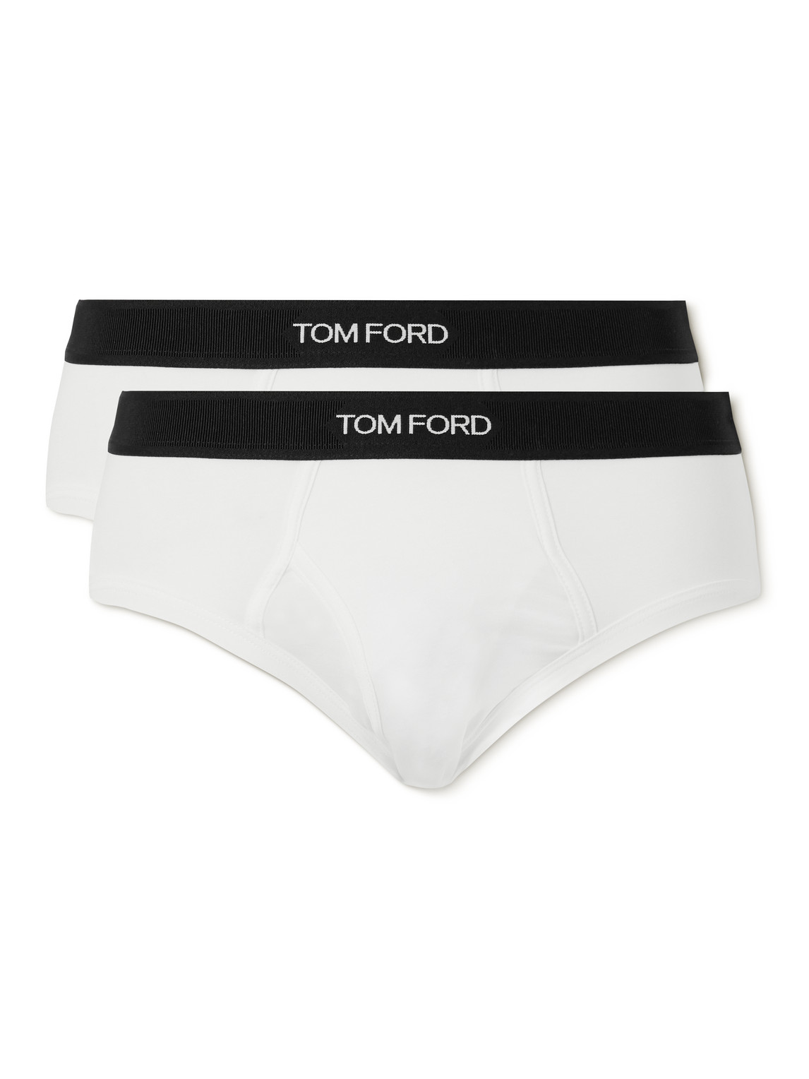 Tom Ford Two-pack Stretch Cotton And Modal-blend Briefs In White