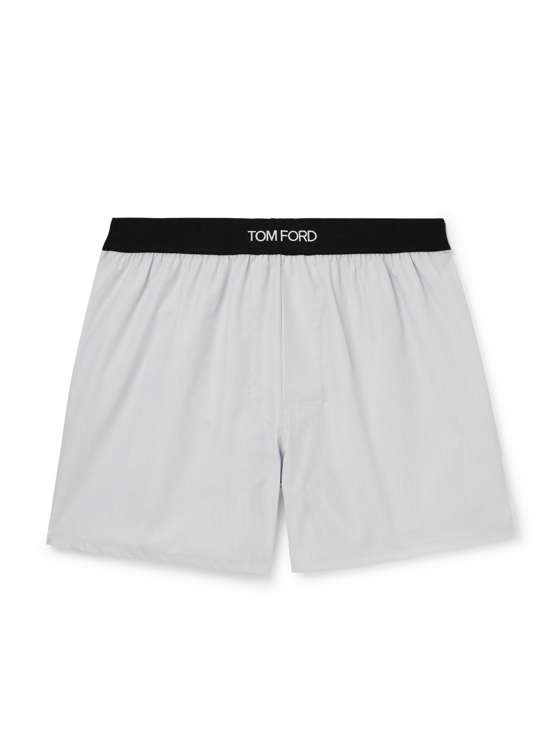 Tom Ford Cotton Boxer Shorts In Gray