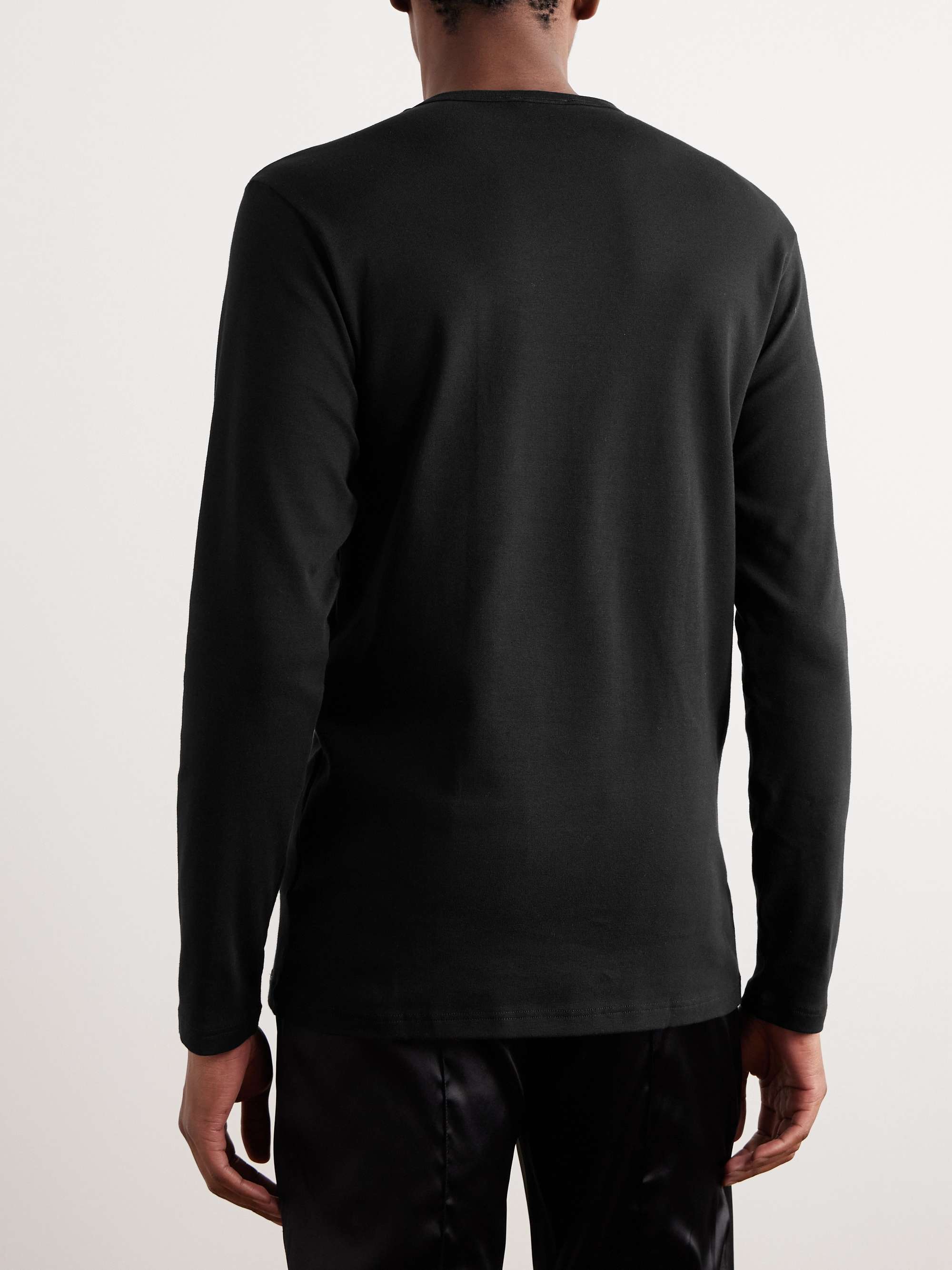TOM FORD Stretch-Cotton Jersey Henley Pyjama T-Shirt