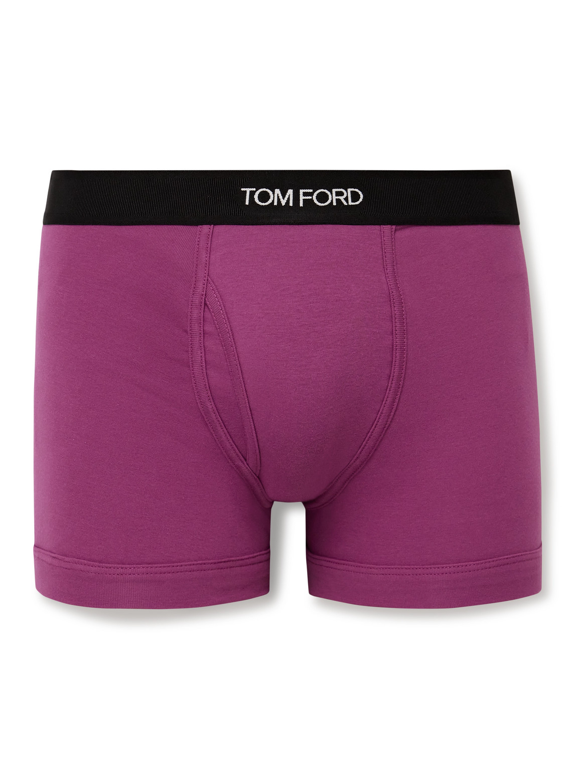 Tom Ford Stretch-cotton Boxer Briefs In Purple