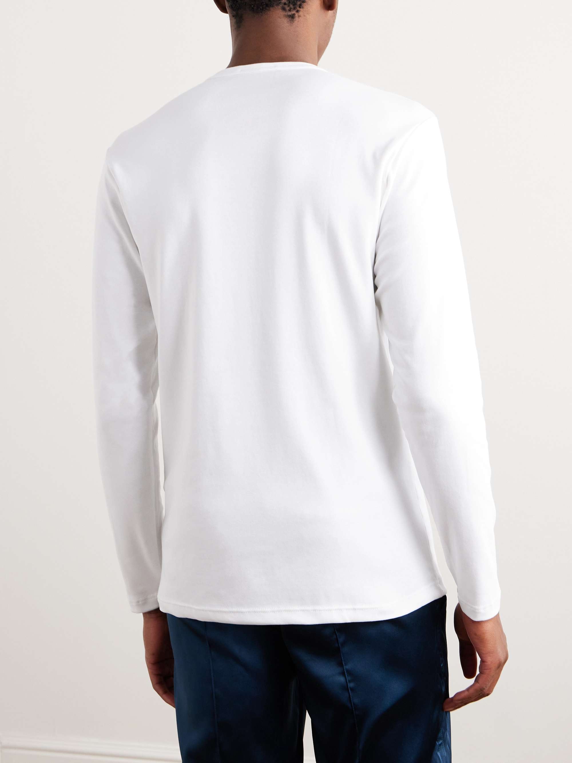 TOM FORD Stretch-Cotton Jersey Henley Pyjama T-Shirt