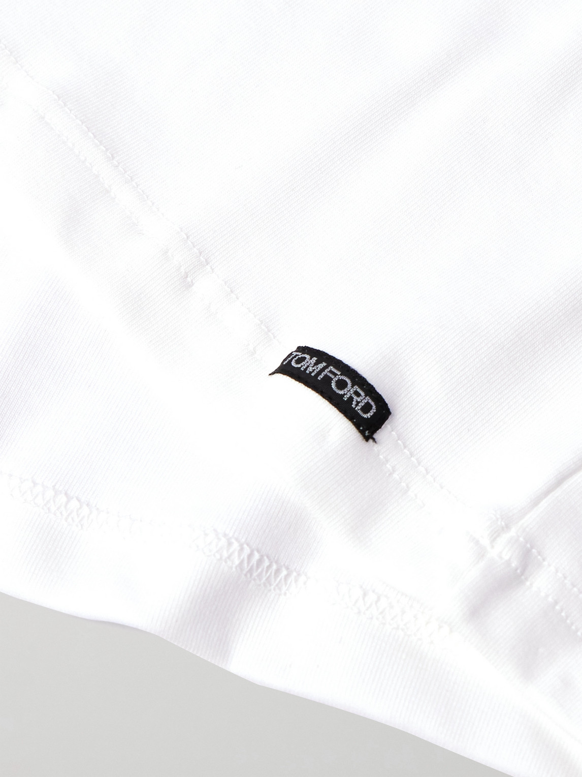 Shop Tom Ford Stretch-cotton Jersey Henley Pyjama T-shirt In White