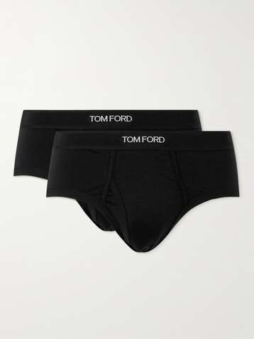 Silk Blend Boxer Briefs in Black - Tom Ford