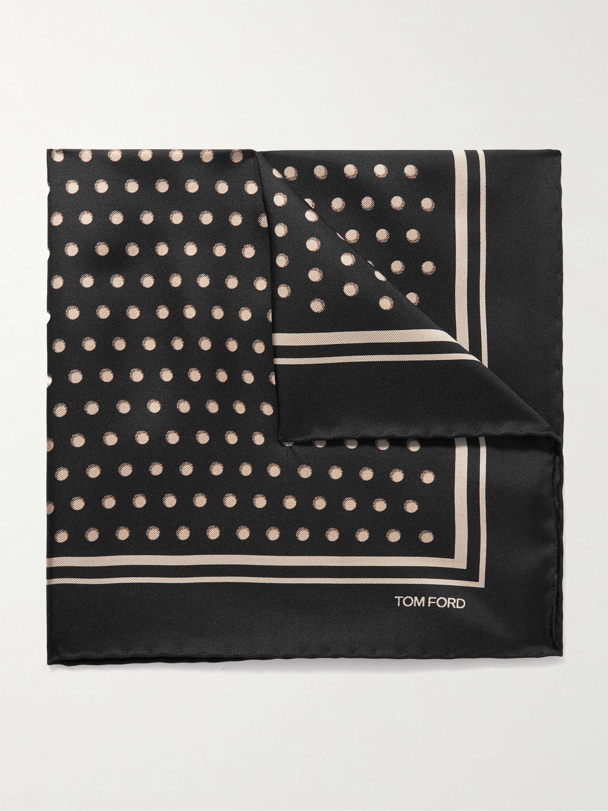 TOM FORD Polka-Dot Silk-Twill Pocket Square for Men | MR PORTER