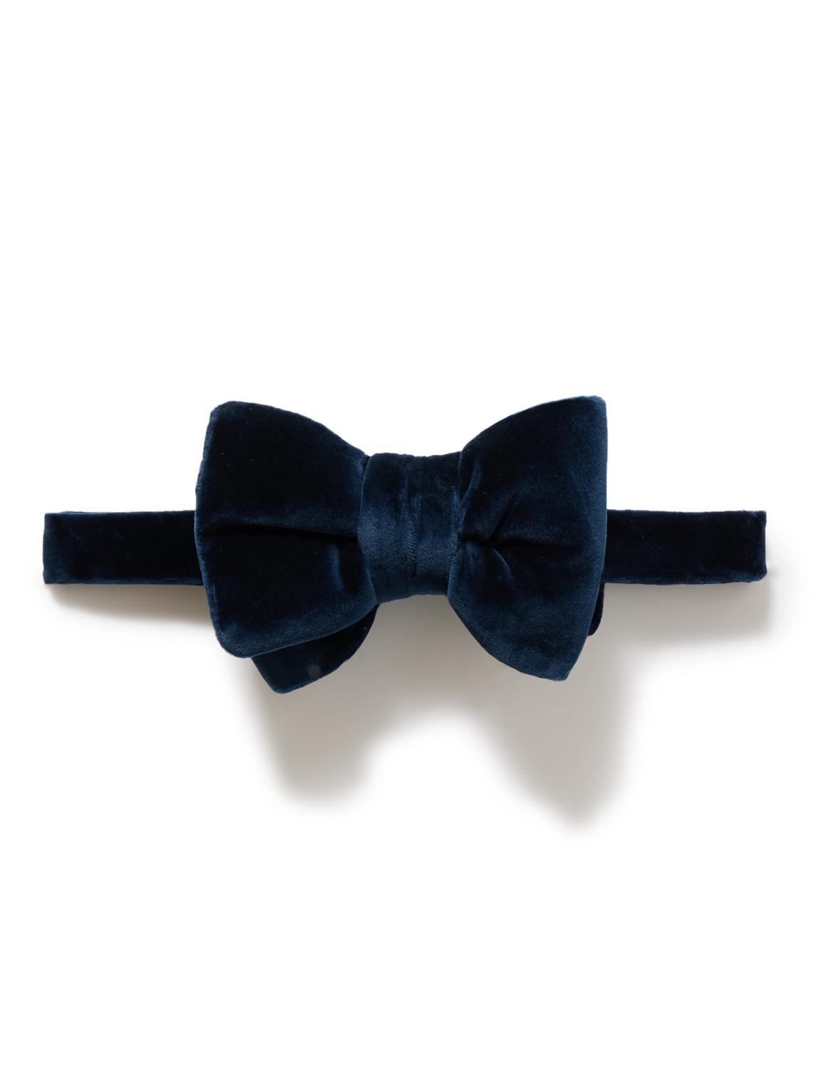 Tom Ford Pre-tied Cotton-velvet Bow Tie In Blue