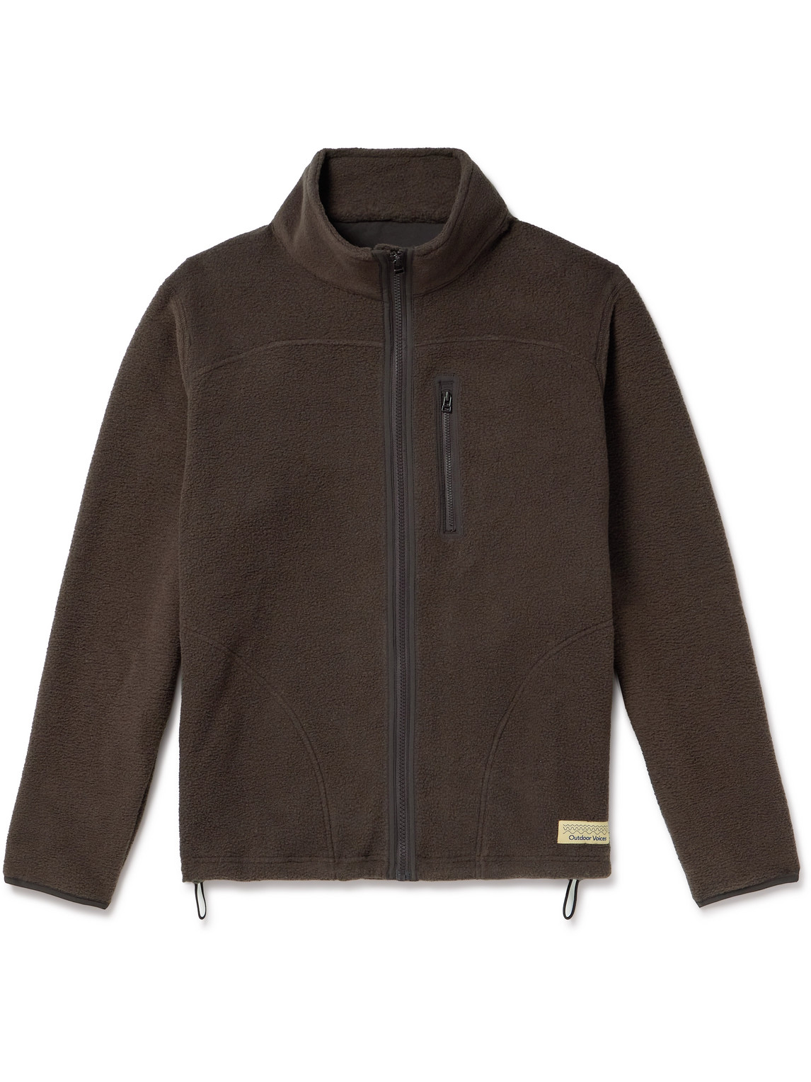 Shop Outdoor Voices Oversized Primofleece Zip-up Jacket In Brown