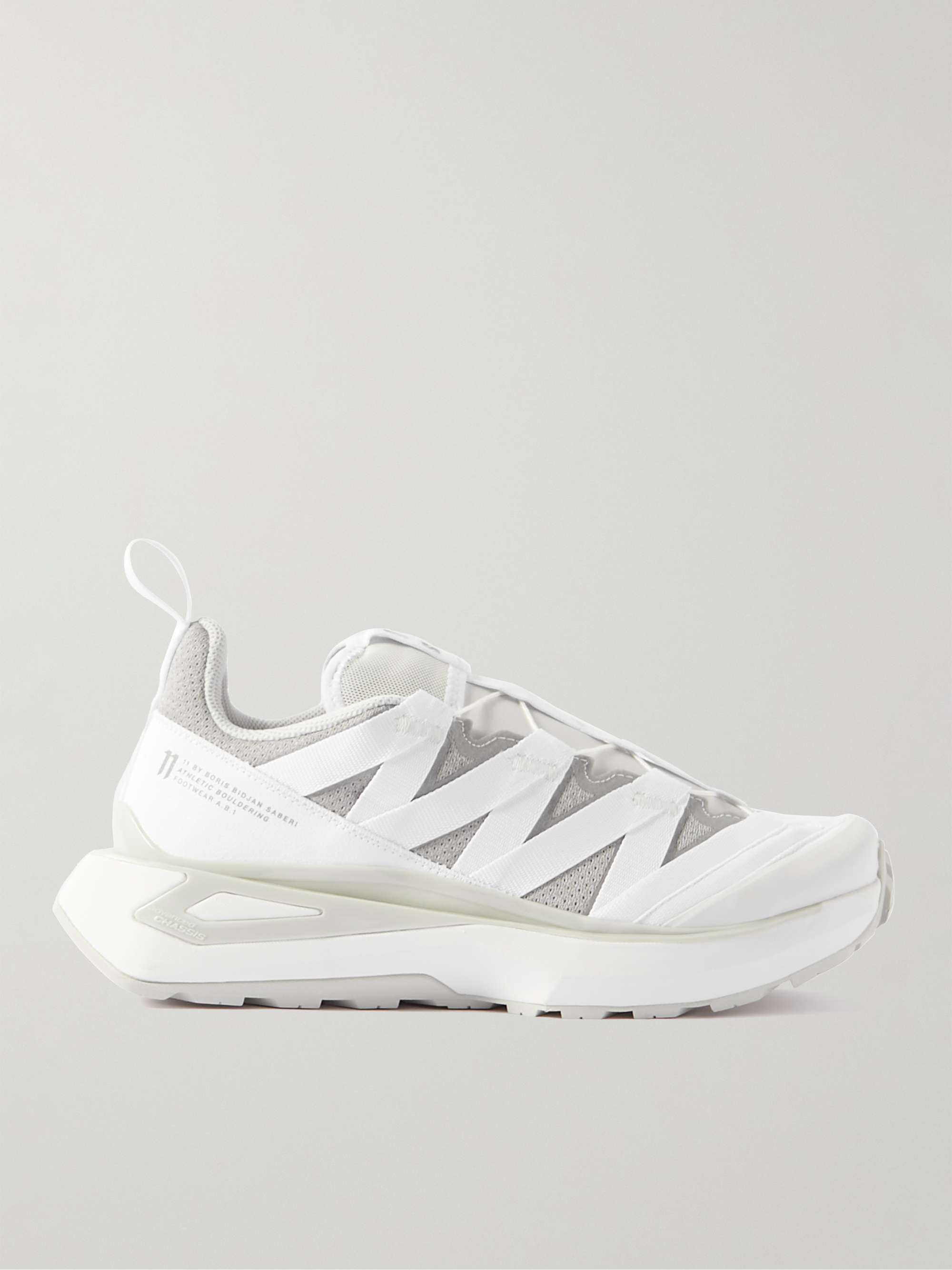 SALOMON + 11 by Boris Bidjan Saberi A.B.1. Mesh and Rubber Sneakers,White