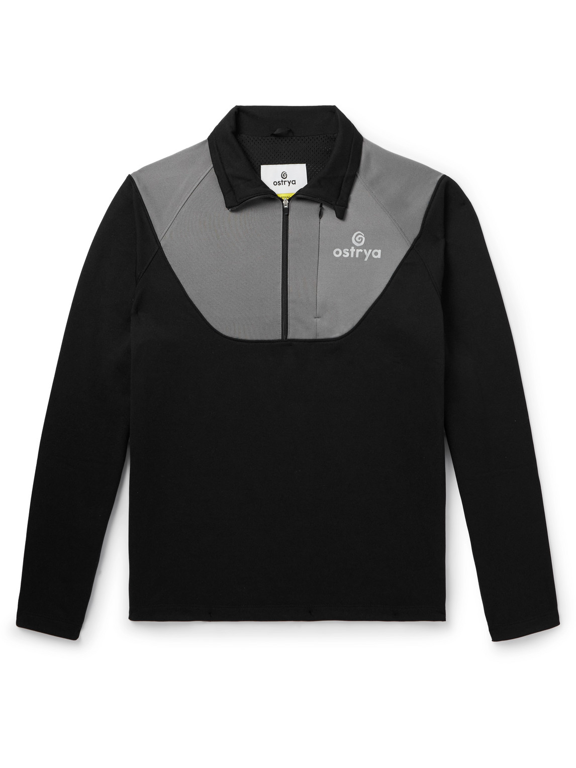 Rove Logo-Print Colour-Block Jersey Half-Zip Sweatshirt