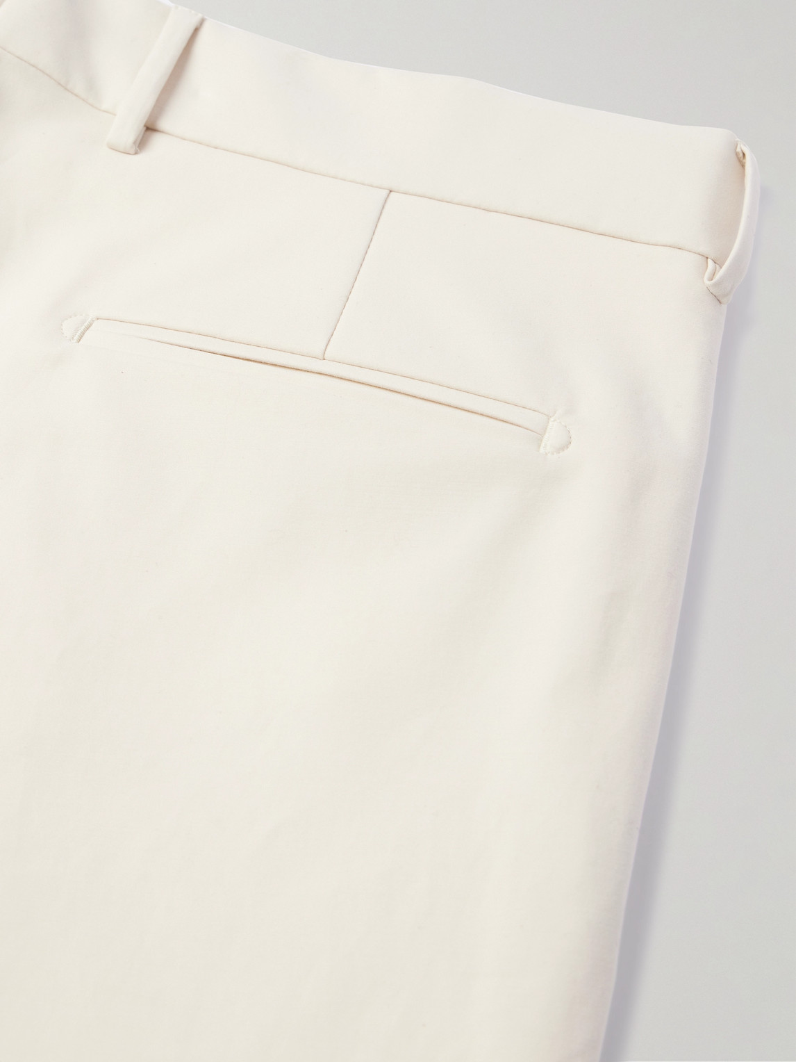 Shop Umit Benan B+ Straight-leg Pleated Cotton-twill Trousers In Neutrals