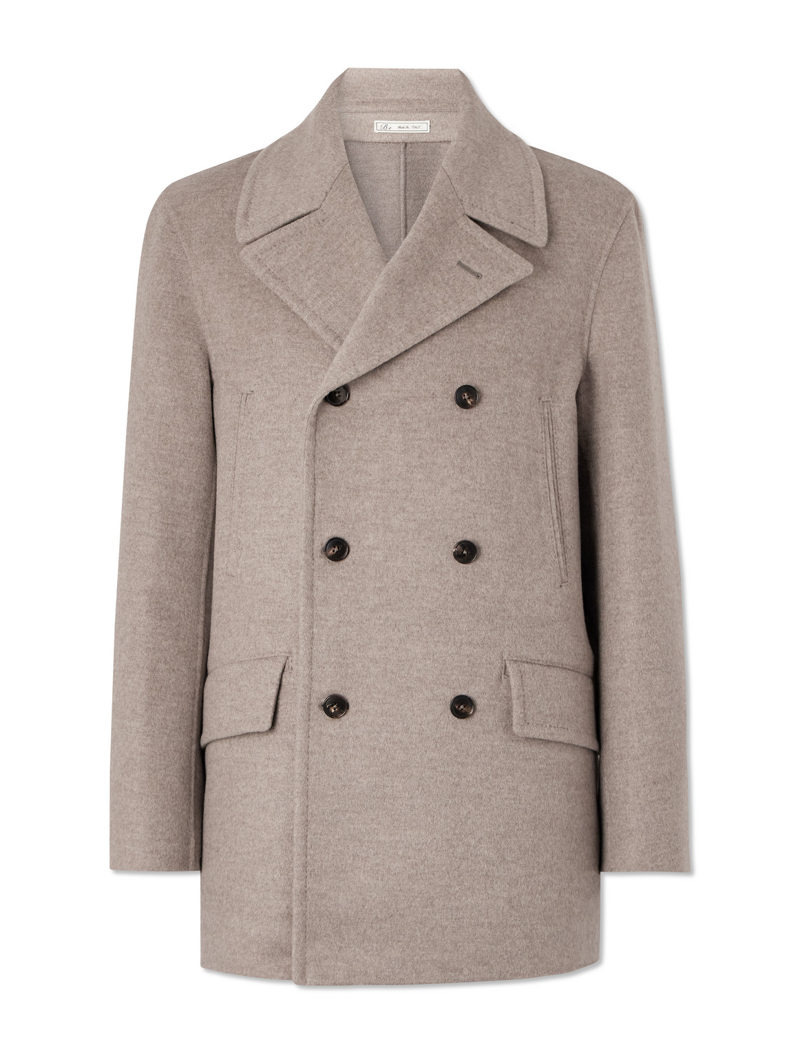 Umit Benan B+ Wool And Cashmere-blend Peacoat In Neutrals