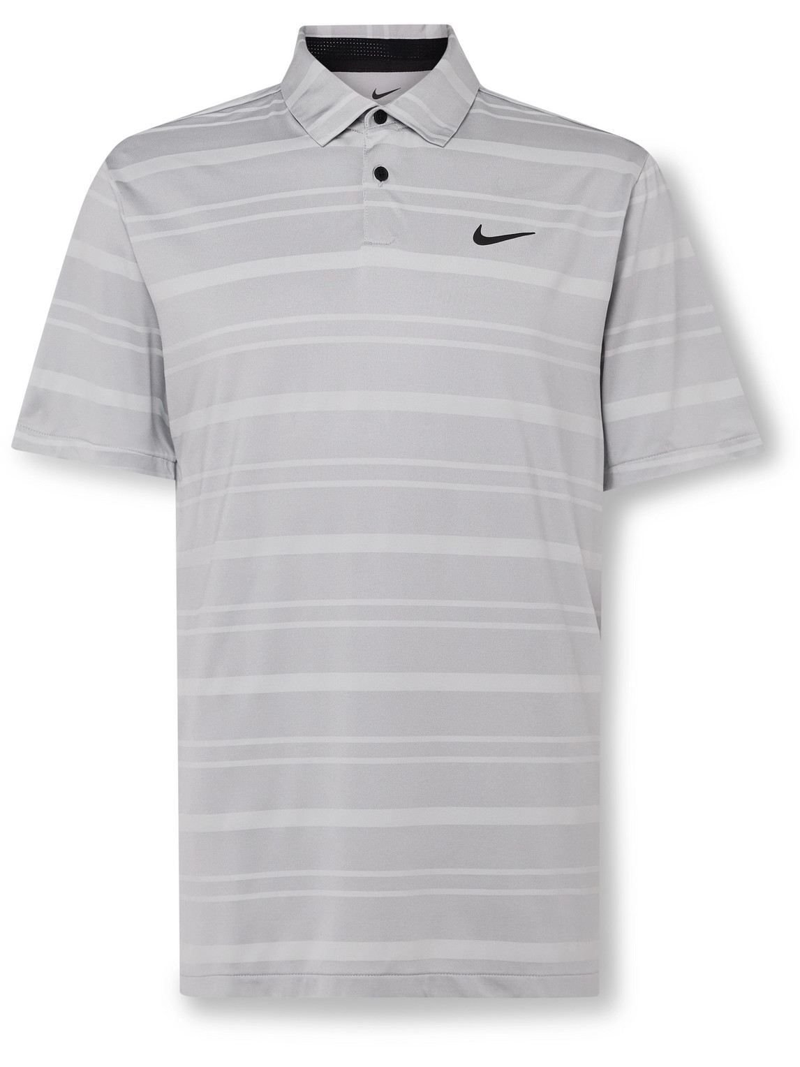 Nike Tour Striped Dri-fit Golf Polo Shirt In Gray