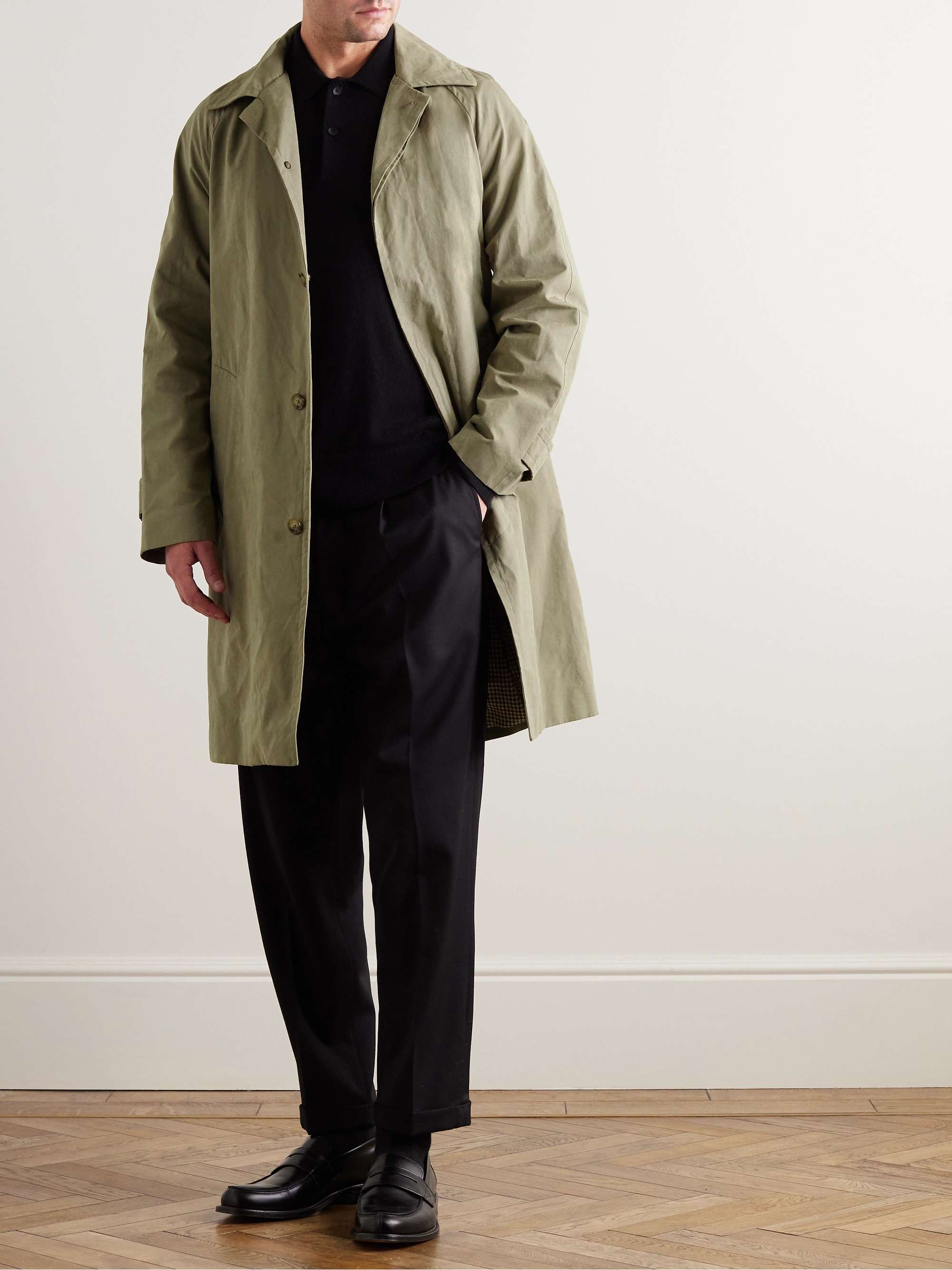 VALSTAR Belted Waxed-Canvas Trench Coat for Men | MR PORTER