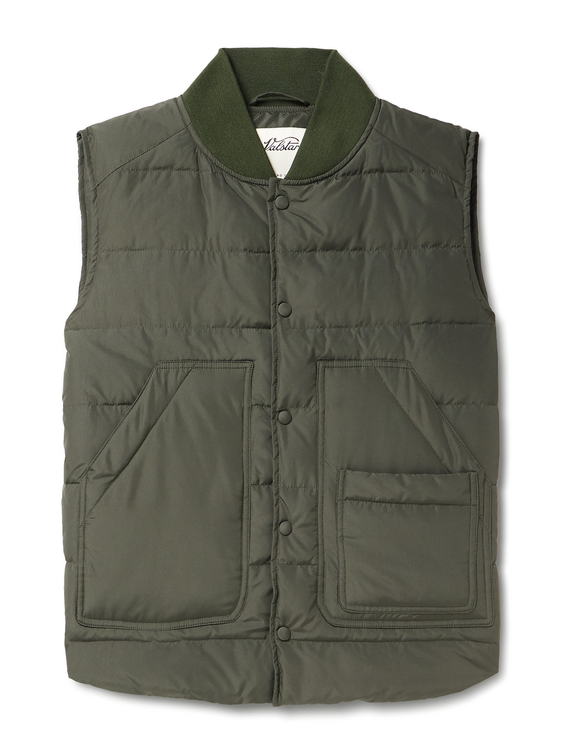 Valstar Quilted Padded Shell Down Gilet In Green