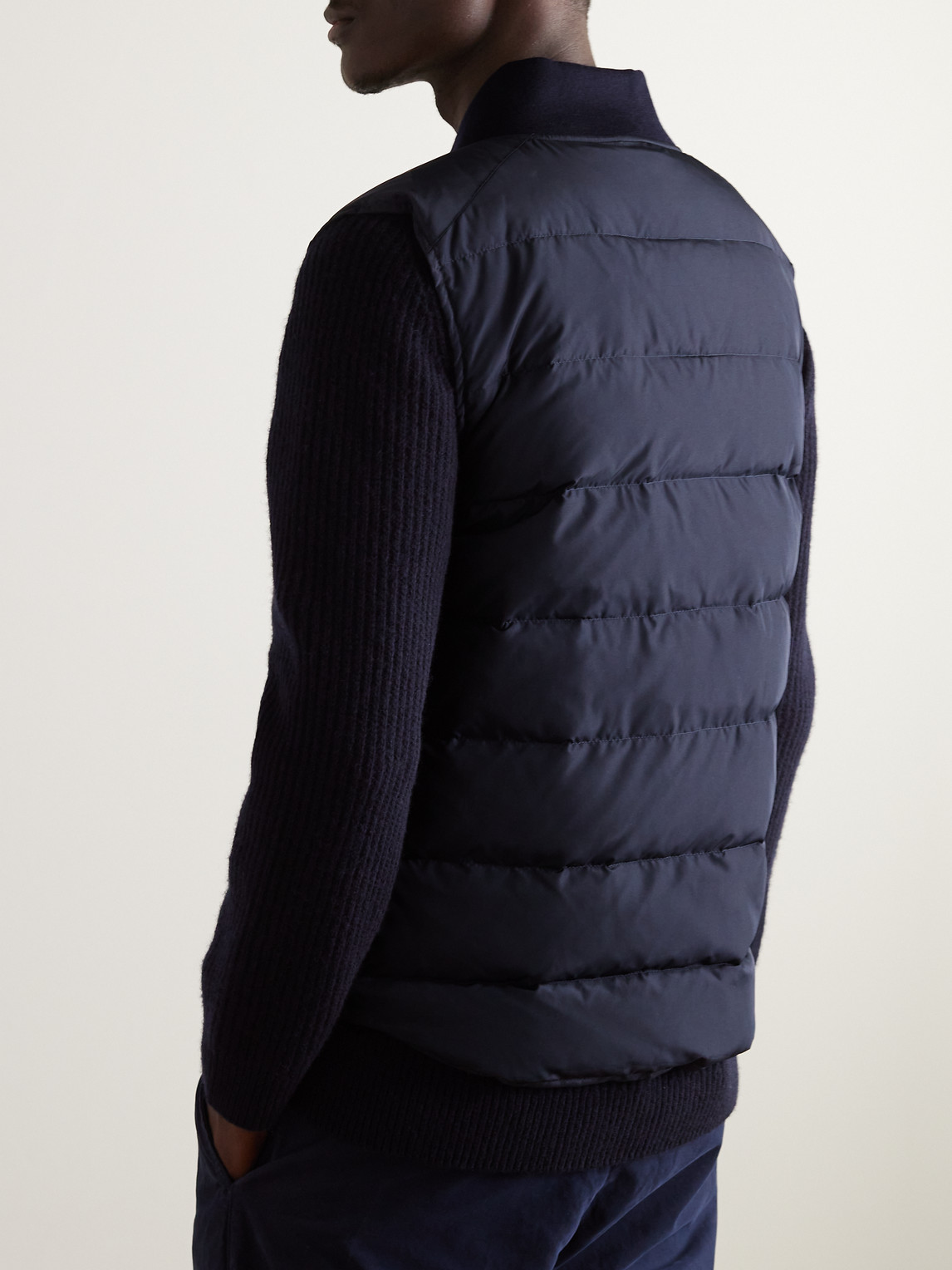 Shop Valstar Quilted Padded Shell Down Gilet In Blue