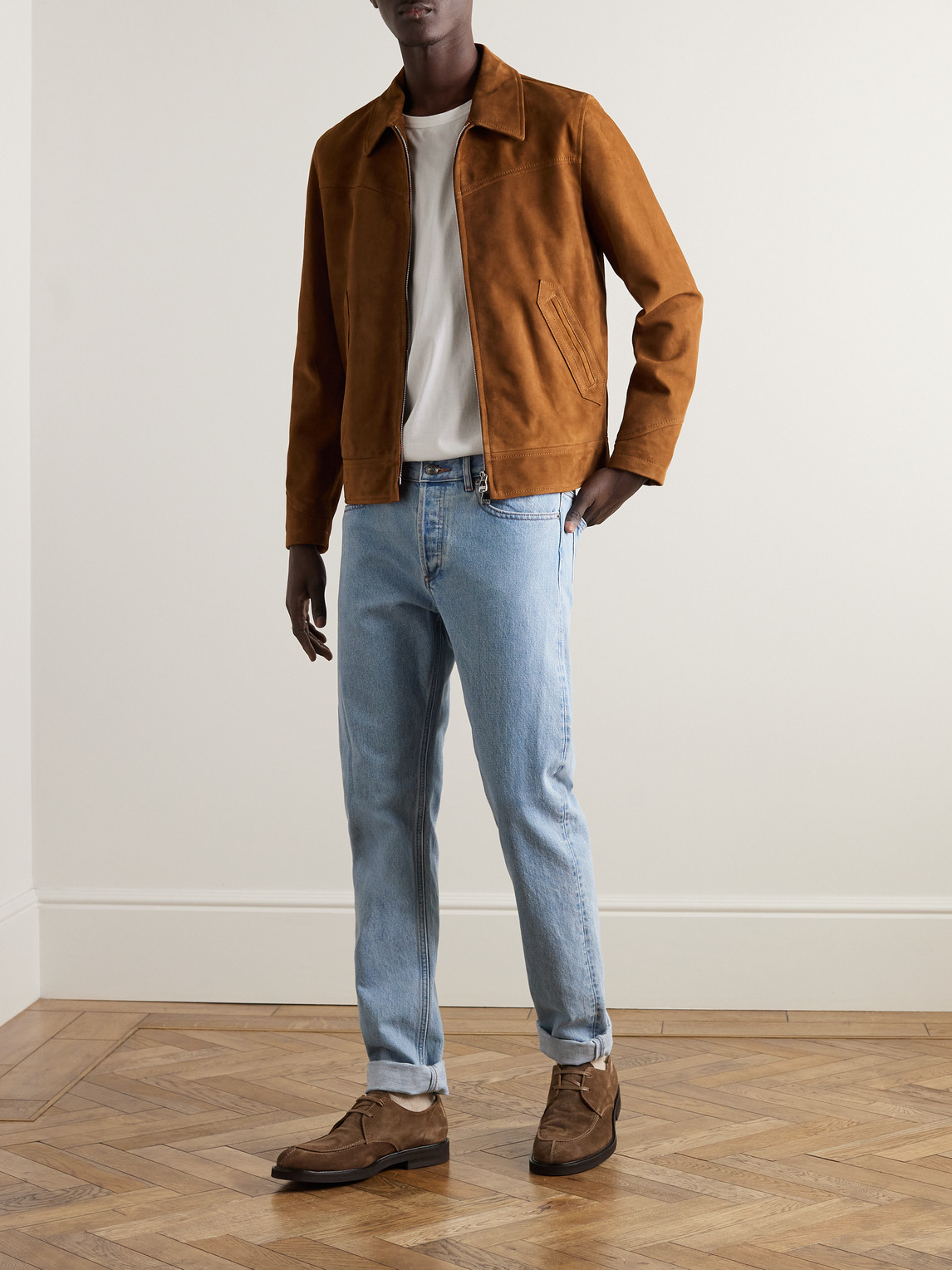 Shop Valstar Cowboy Suede Jacket In Brown