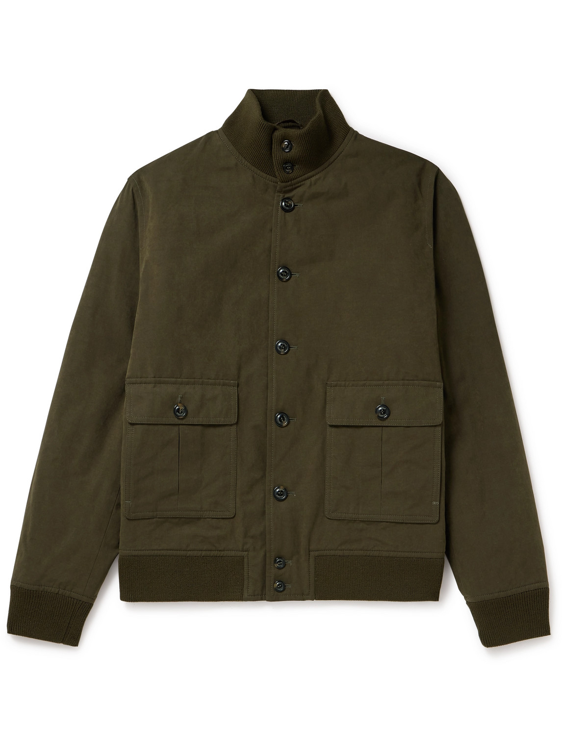 Valstar Ino Padded Waxed Shell Bomber Jacket In Green