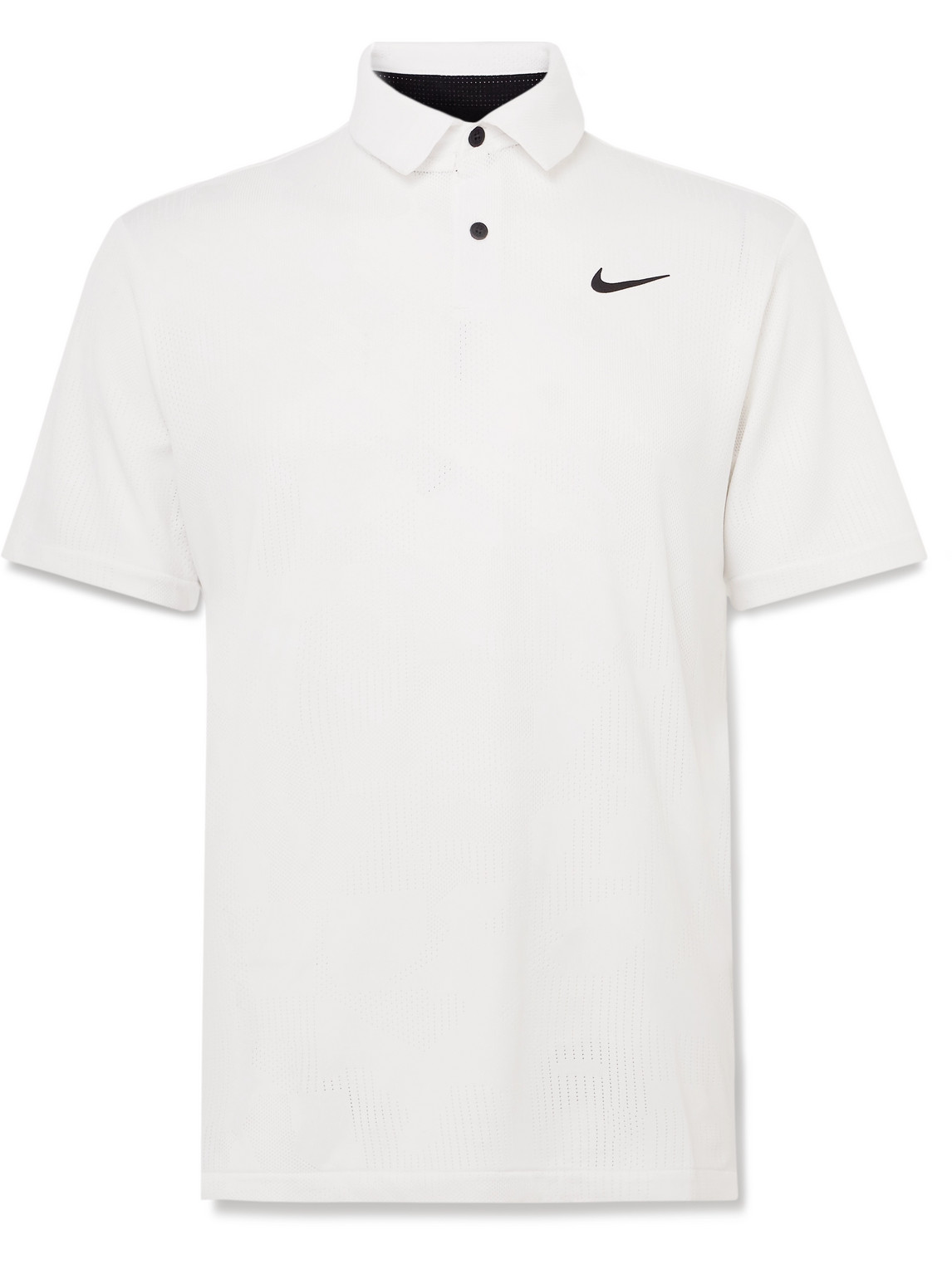 Nike Tour Dri-fit Jacquard Golf Polo Shirt In White