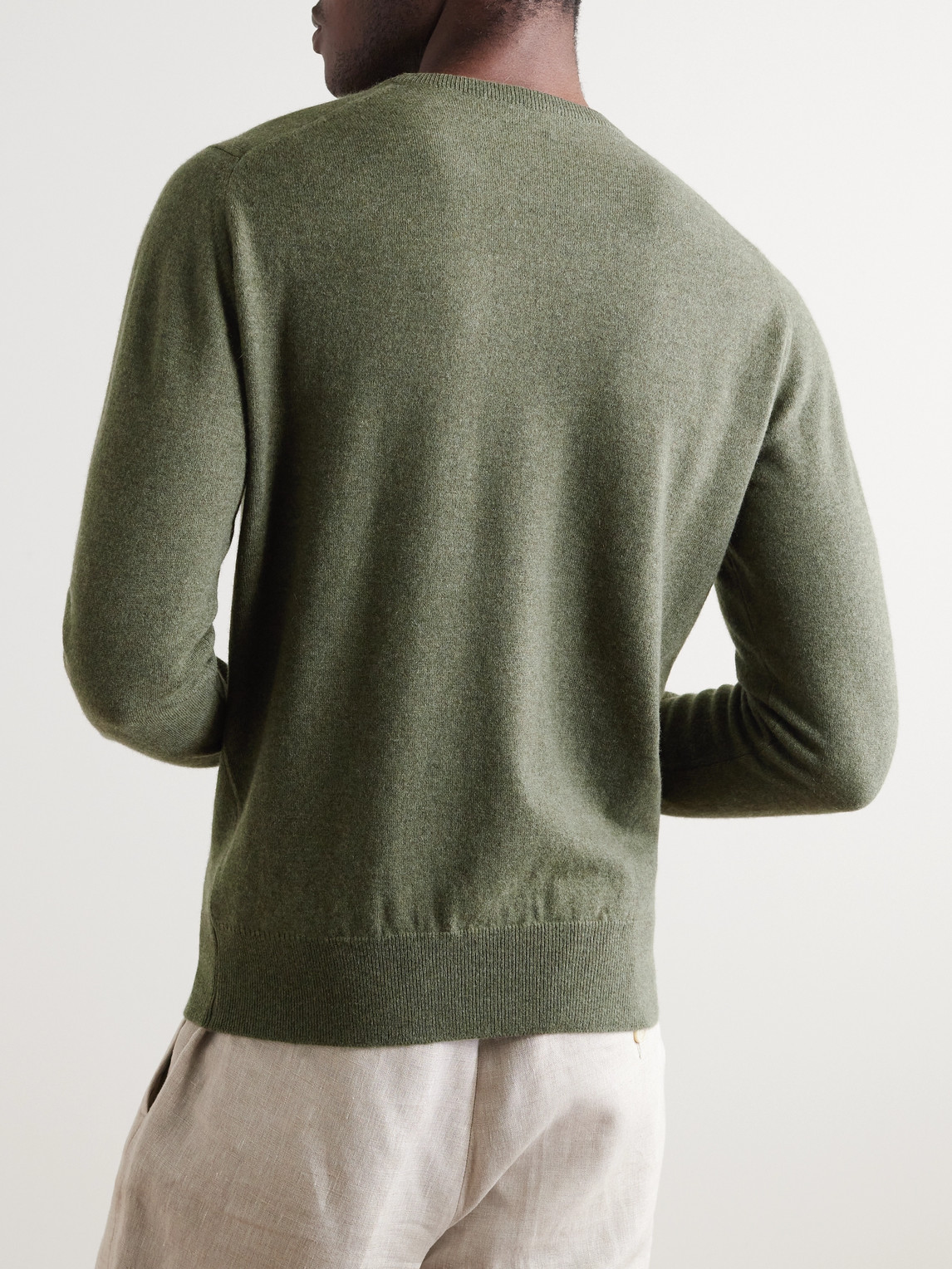 Shop William Lockie Oxton Cashmere Sweater In Green