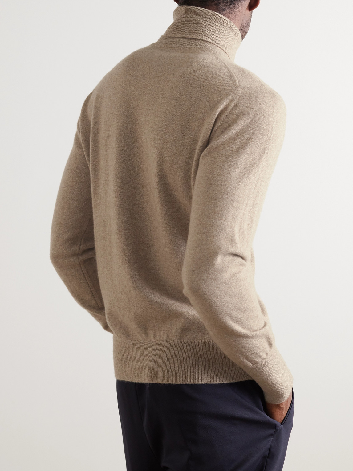 Shop William Lockie Oxton Slim-fit Cashmere Rollneck Sweater In Neutrals