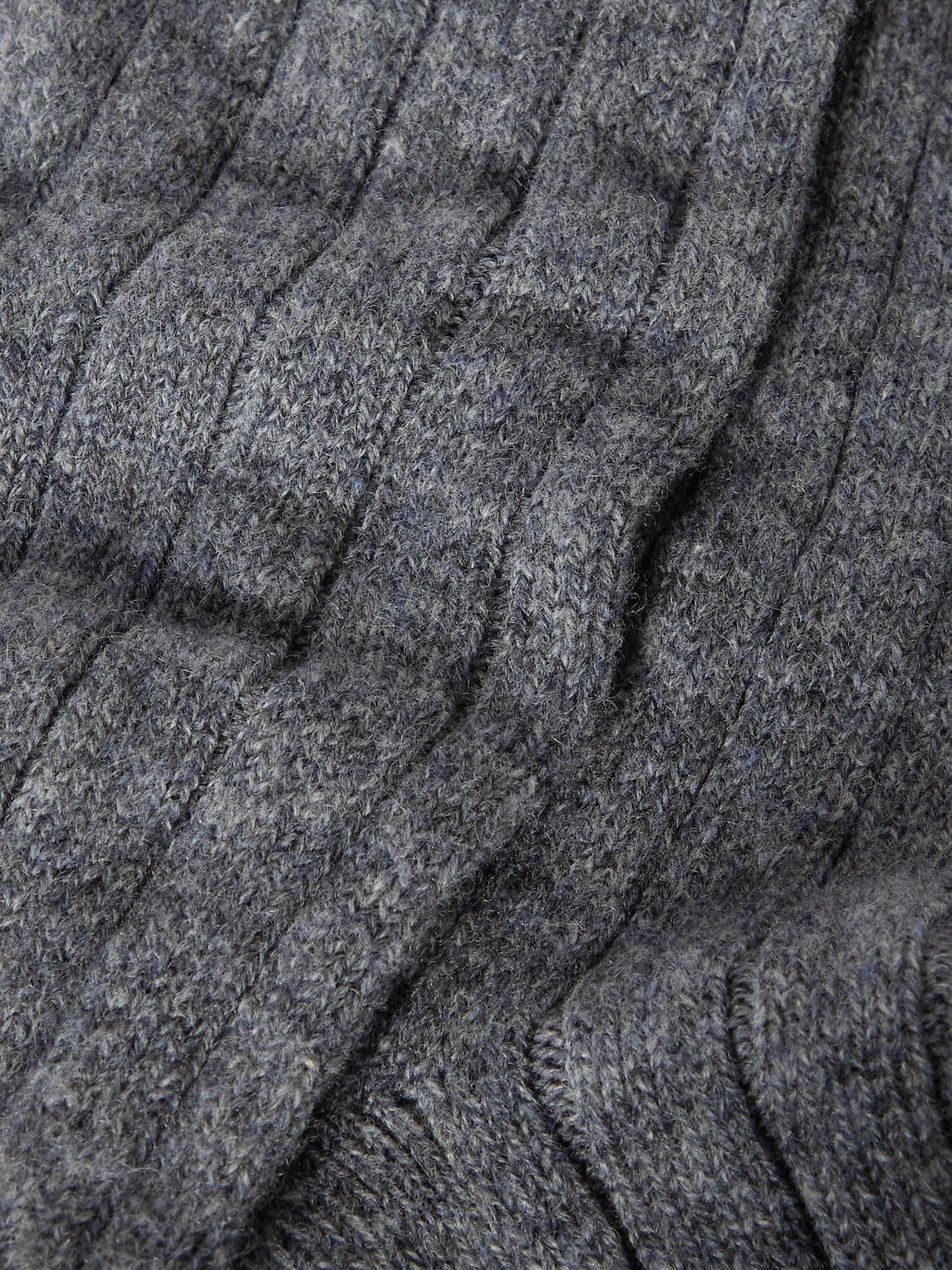 Shop William Lockie Ribbed Cashmere-blend Socks In Gray