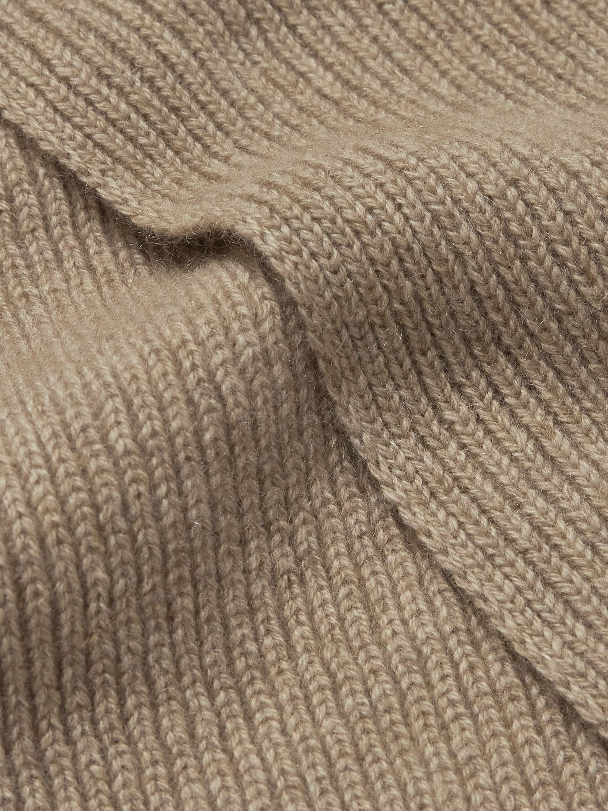 WILLIAM LOCKIE Ribbed Cashmere Scarf