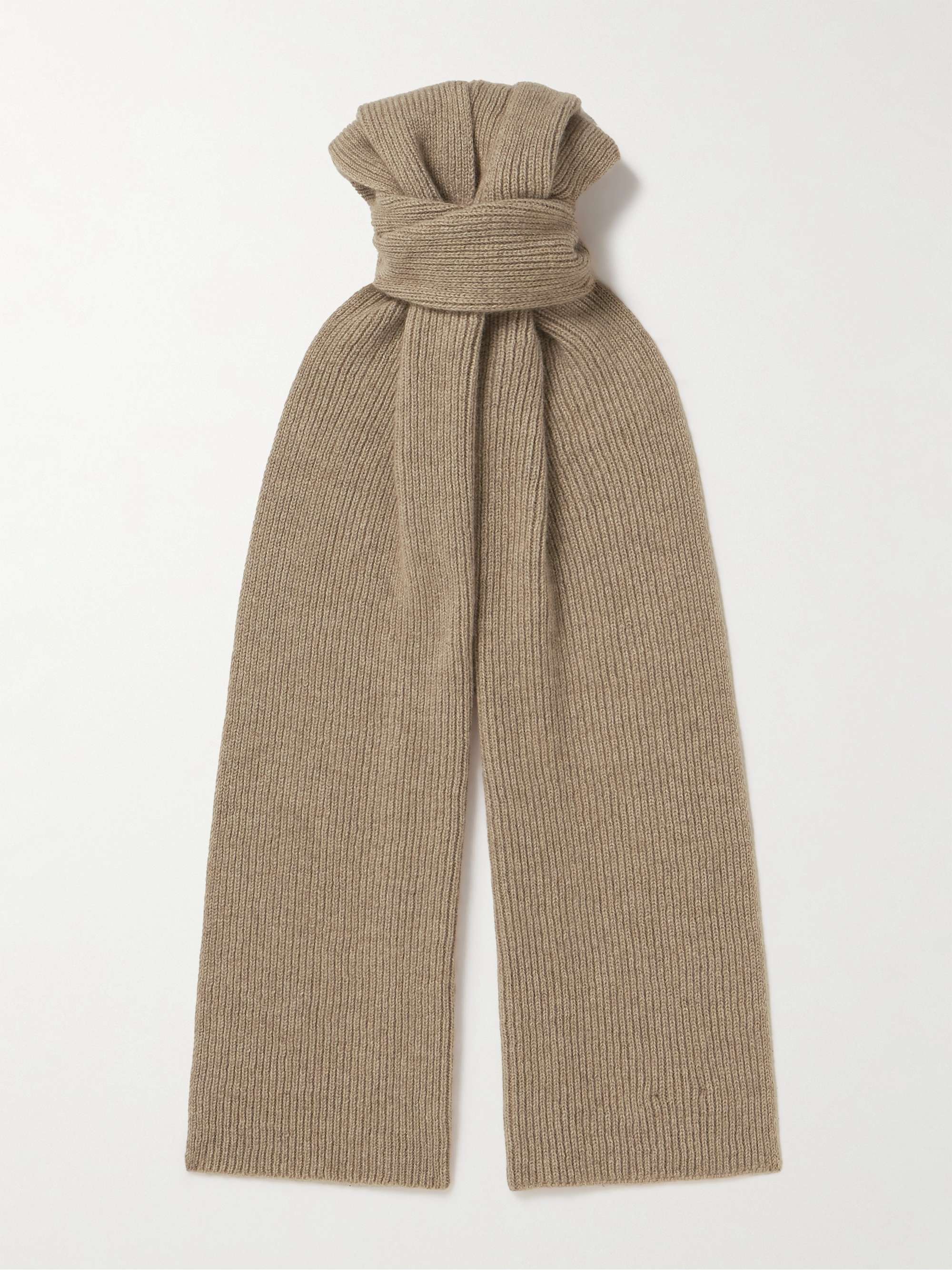 WILLIAM LOCKIE Ribbed Cashmere Scarf