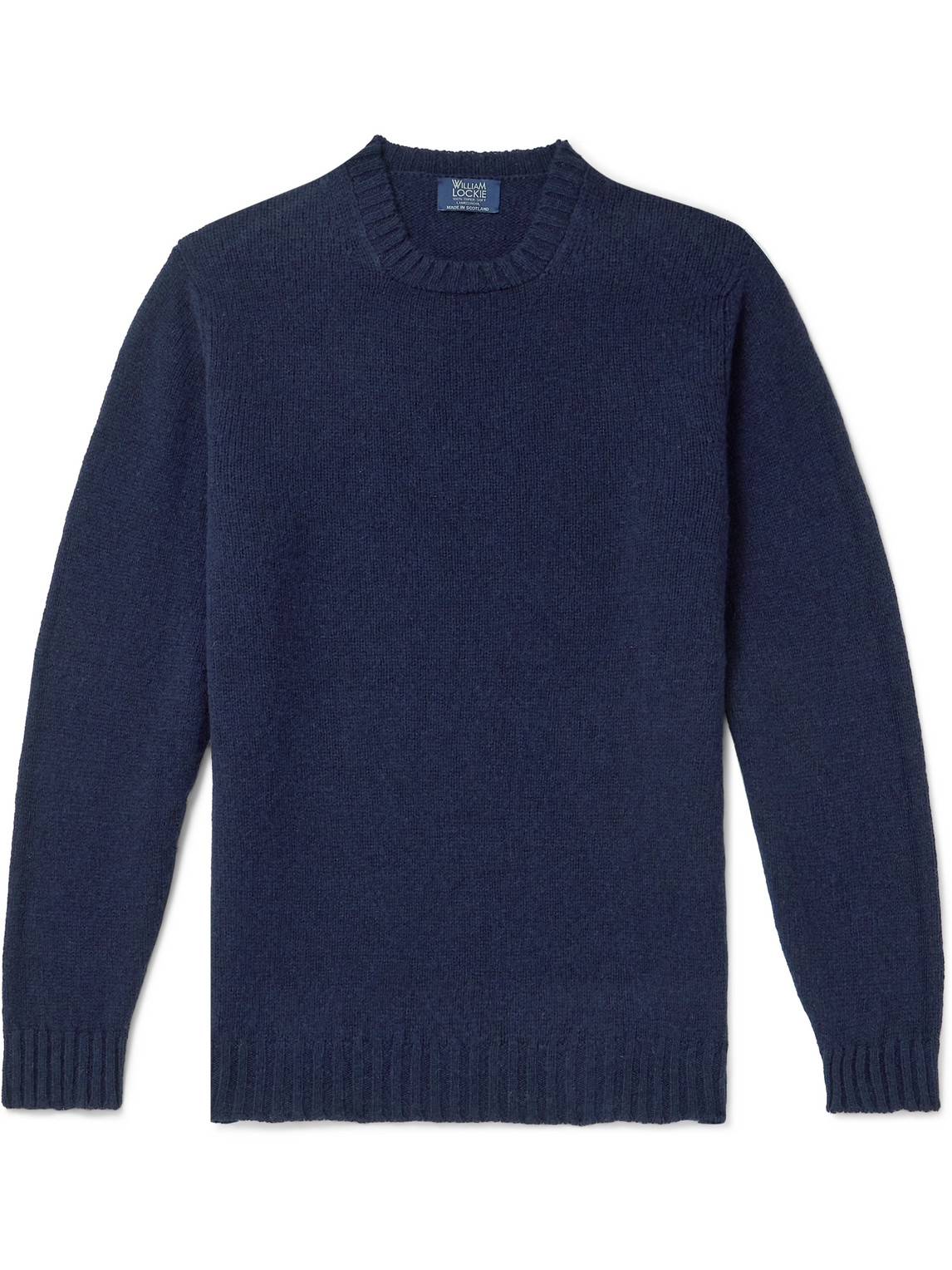 William Lockie Shetland Wool Sweater In Blue